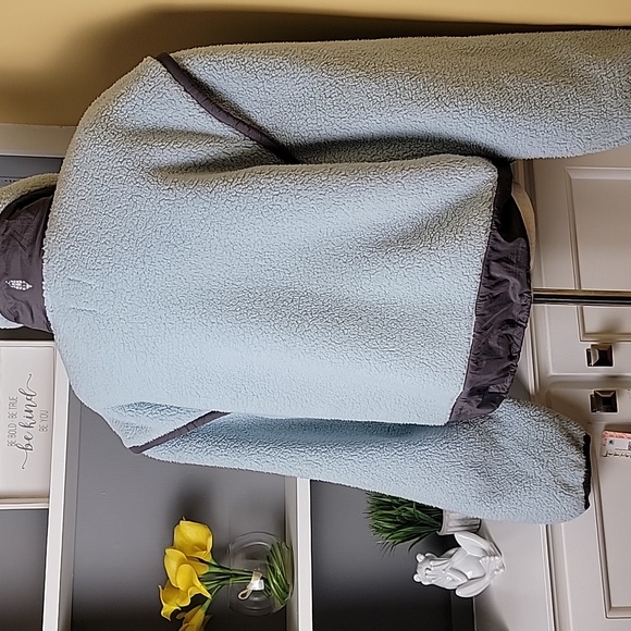 Free People Movement Cozy Ice Flow Blue Fleece Nylon Jacket - Picture 5 of 15